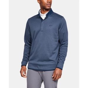 NWT UA Storm SweaterFleece Heather Snap Mock